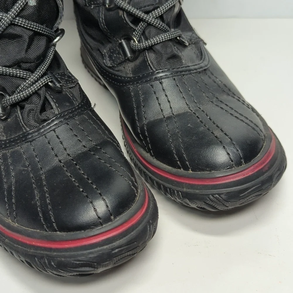 Pajar Canada Tall nylon and leather winter snow boots womans size 5 -5.5 EU 36
